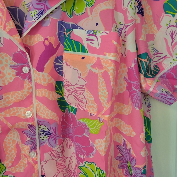 NWT Lilly Pulitzer Teagan Pajama Short Sleeve Top - Picture 5 of 12